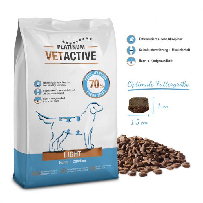 Platinum Vetactive Light Magirefti (FSG) Xira Trofi Paxusarkou Skulou 1,5kg
